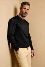 Black Long Sleeve – Premium Mercerized Cotton Long Sleeve T-Shirt