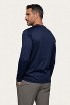 Navy Imperial Long Sleeve – Premium Mercerized Cotton Long Sleeve T-Shirt