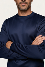 Navy Imperial Long Sleeve – Premium Mercerized Cotton Long Sleeve T-Shirt