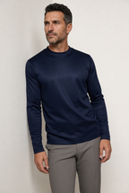 Navy Imperial Long Sleeve – Premium Mercerized Cotton Long Sleeve T-Shirt