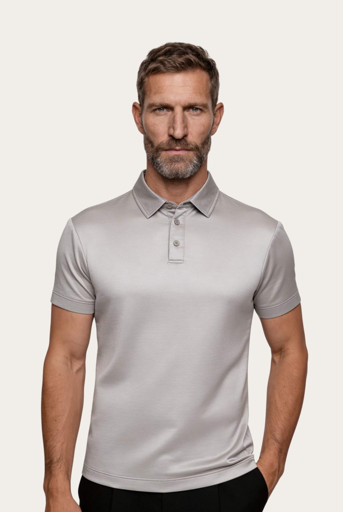 Greige Imperial Polo – Premium Mercerized Cotton Polo Shirt
