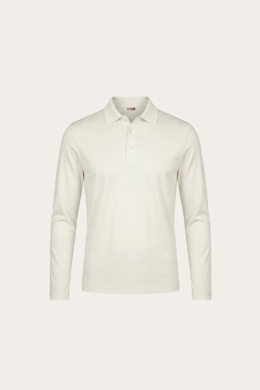 White Long Sleeve Polo – Premium Mercerized Cotton Long Sleeve Polo Shirt