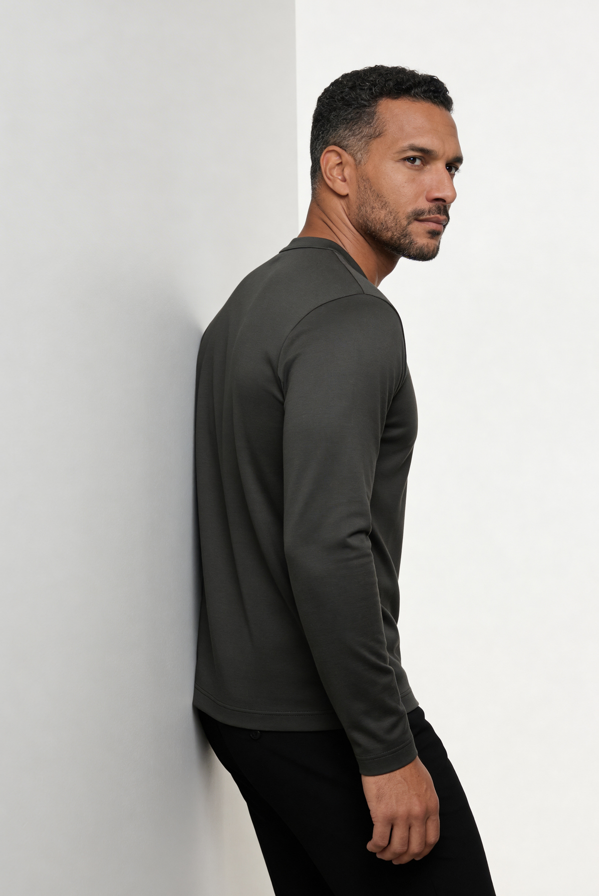 Grey Imperial Long Sleeve – Premium Mercerized Cotton Long Sleeve T-Shirt