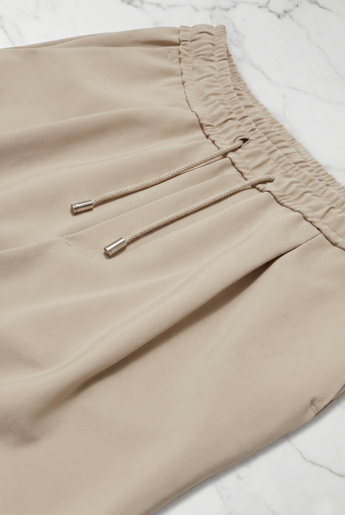 Beige Sarh Pantalon – Tailored Stretch Trousers
