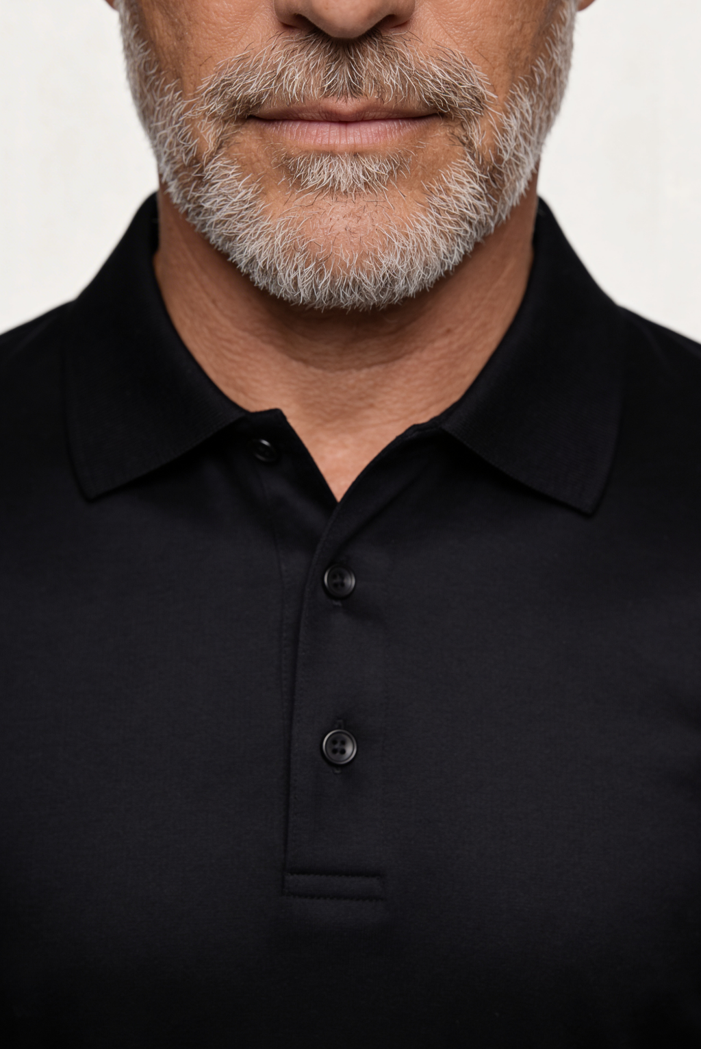 Black Long Sleeve Polo – Premium Mercerized Cotton Long Sleeve Polo Shirt