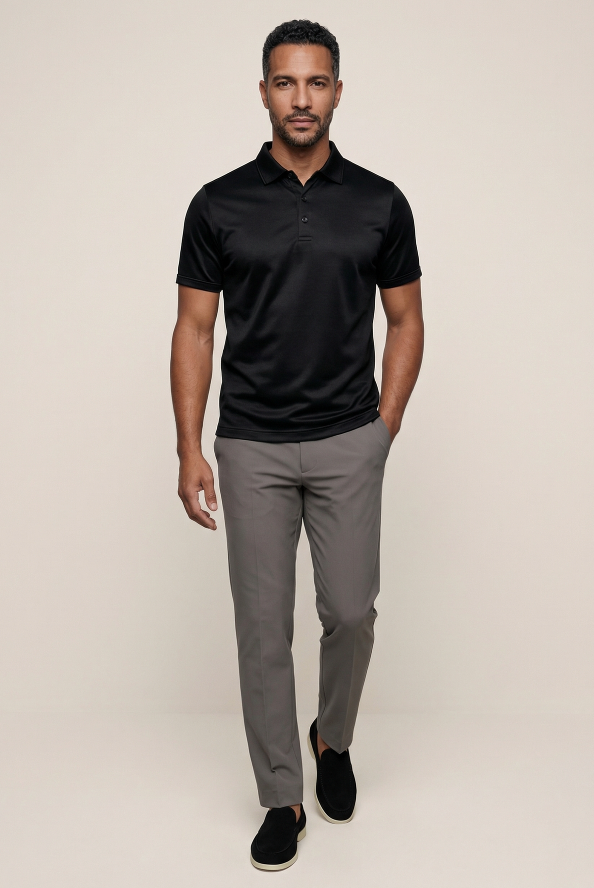 Black Imperial Polo – Premium Mercerized Cotton Polo Shirt