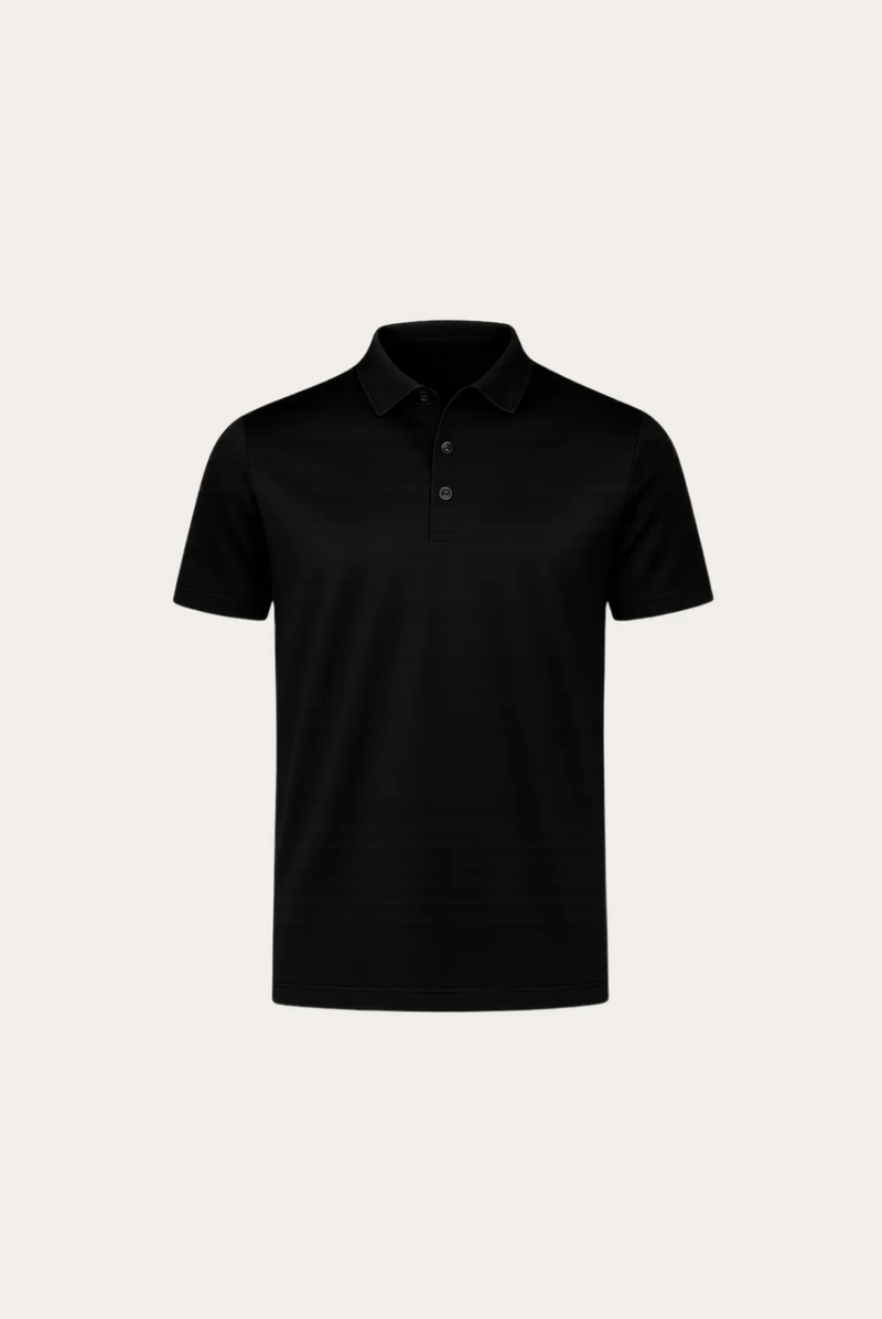 Black Imperial Polo – Premium Mercerized Cotton Polo Shirt