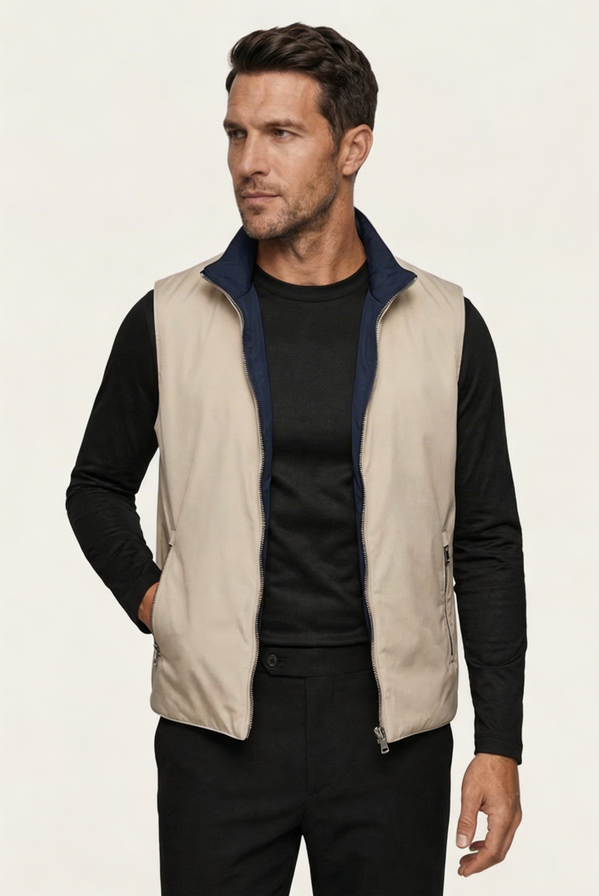 Navy Engineered Gilet – Reversible Lightweight Tech Gilet