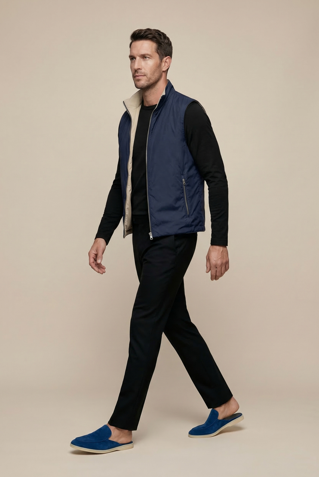Navy Engineered Gilet – Reversible Lightweight Tech Gilet