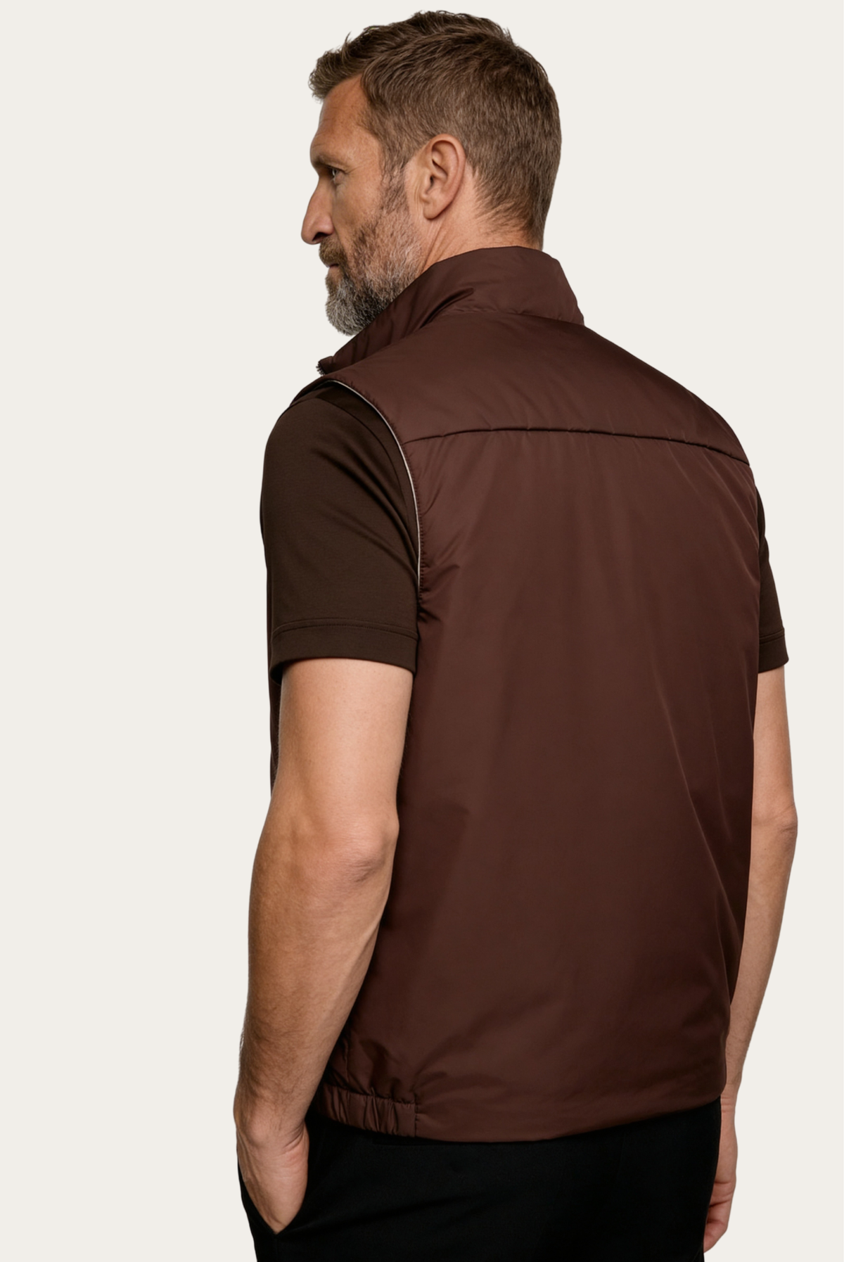 Brown Engineered Gilet – Reversible Lightweight Tech Gilet