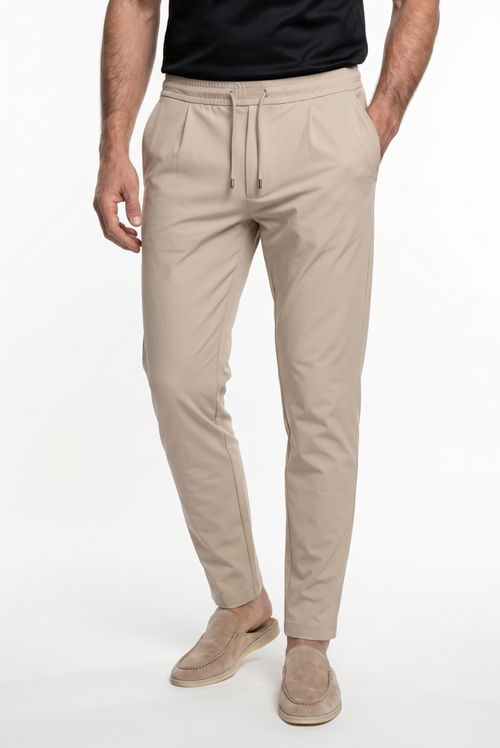 Beige Sarh Pantalon – Tailored Stretch Trousers