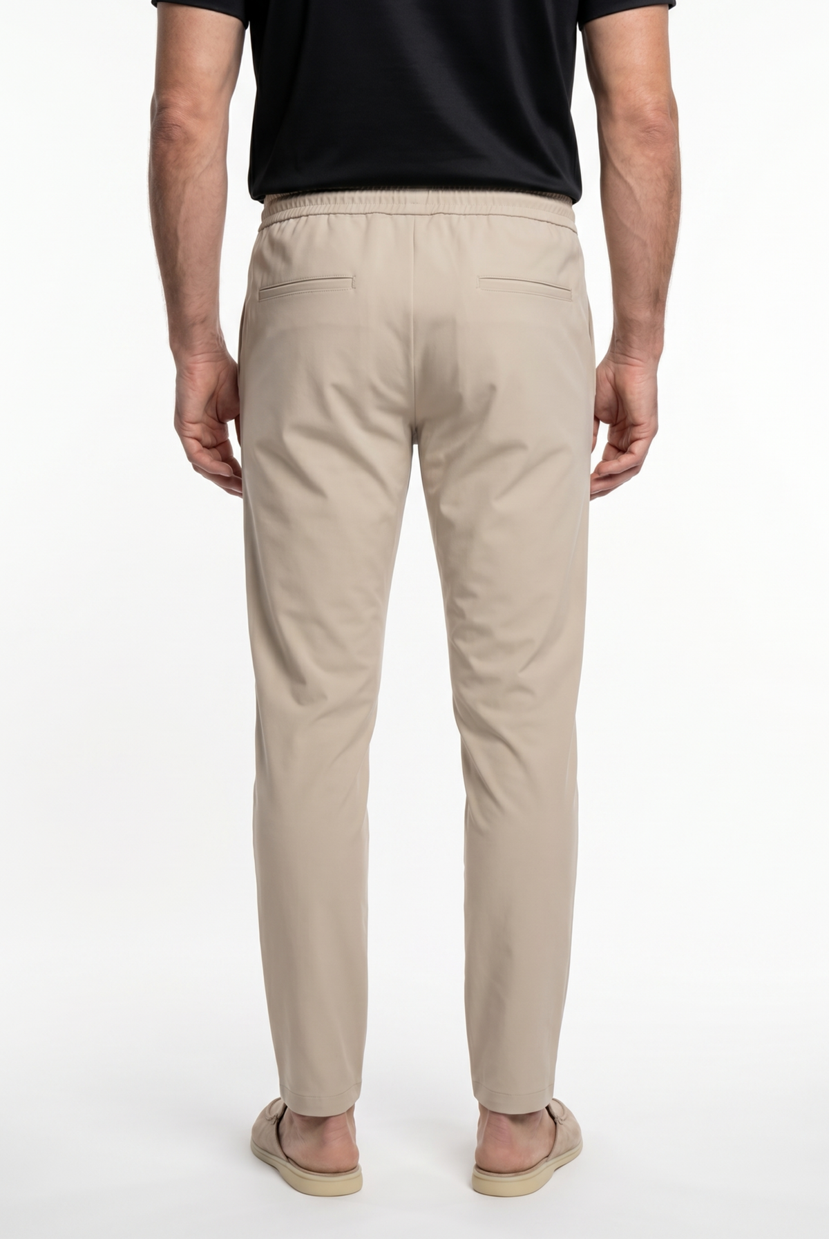 Beige Sarh Pantalon – Tailored Stretch Trousers