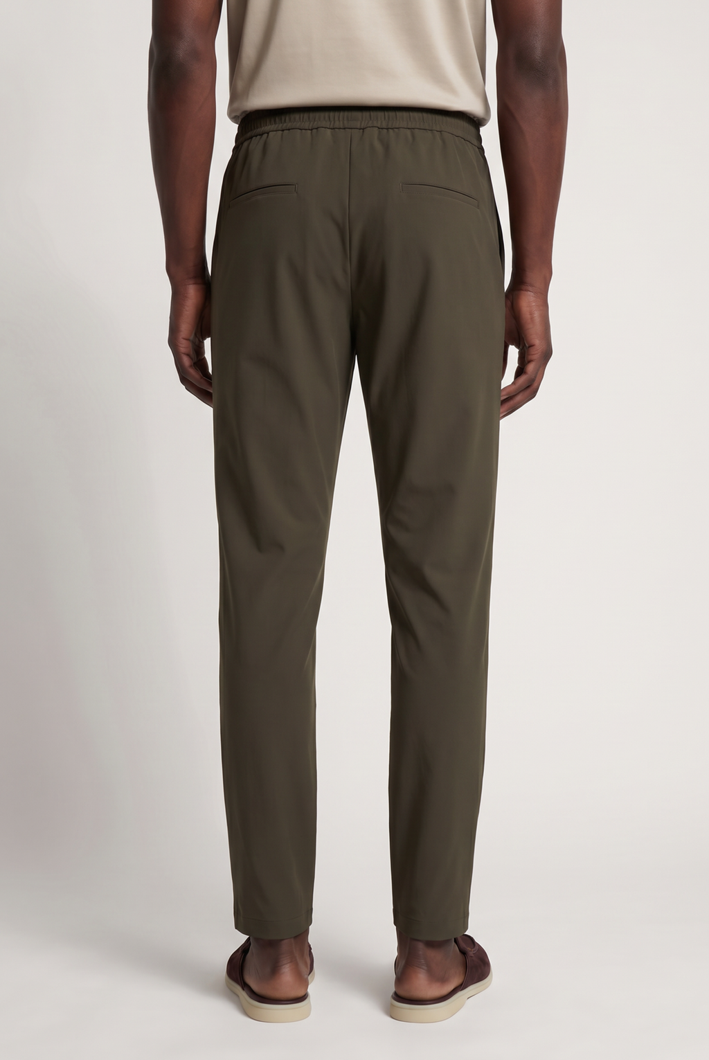 Khaki Sarh Pantalon – Tailored Stretch Trousers