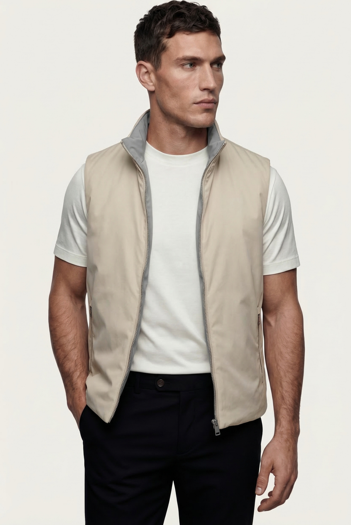 Grey Engineered Gilet – Reversible Lightweight Tech Gilet