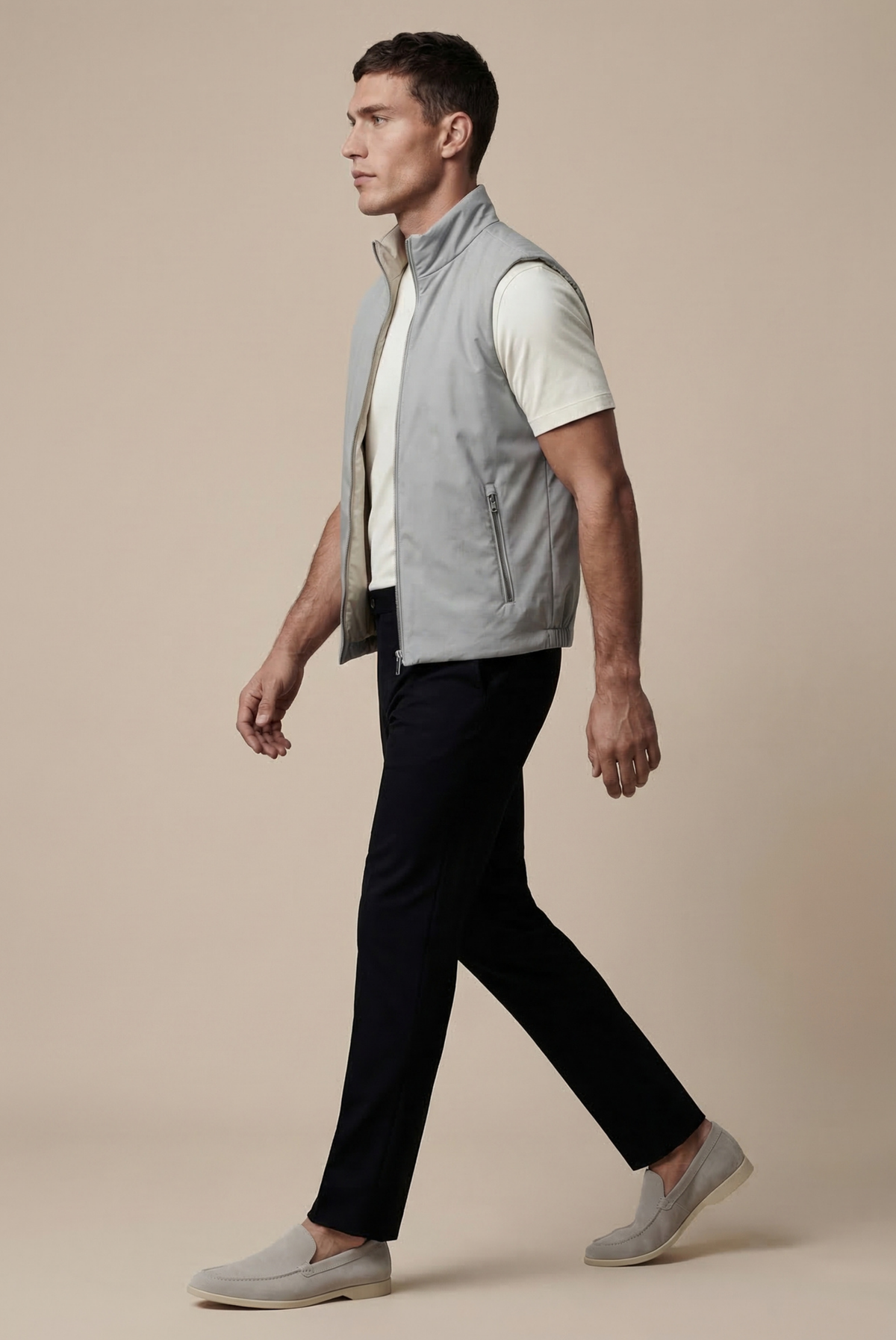 Grey Engineered Gilet – Reversible Lightweight Tech Gilet