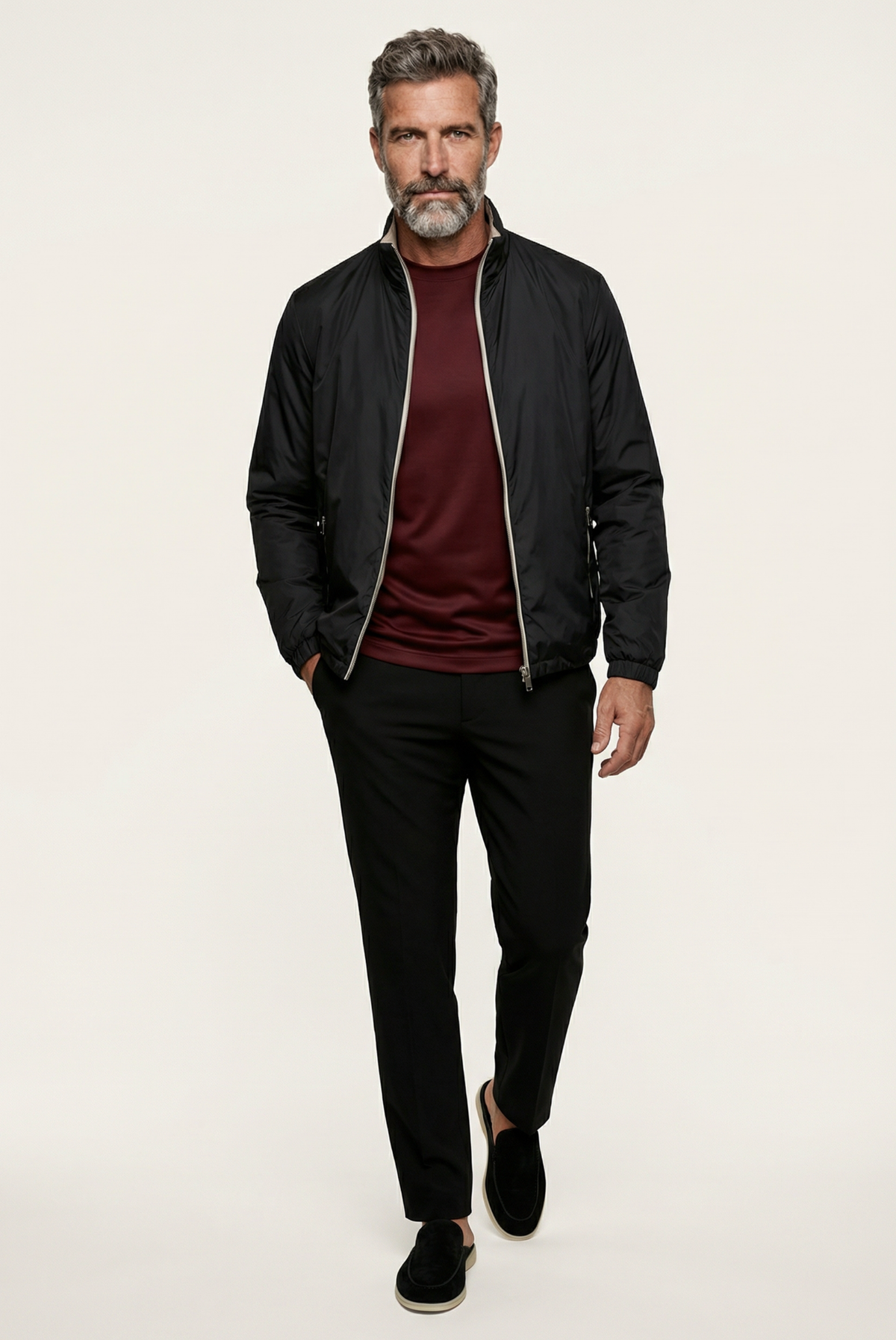 Burgundy Long Sleeve – Premium Mercerized Cotton Long Sleeve T-Shirt