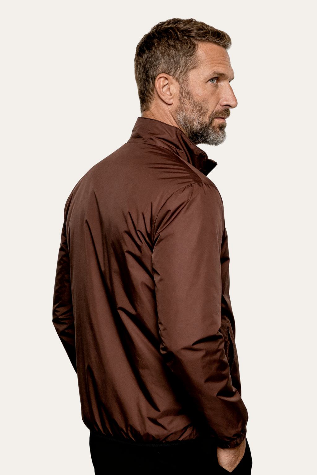 Brown Windbreaker – Reversible Lightweight Long Sleeve Windbreaker