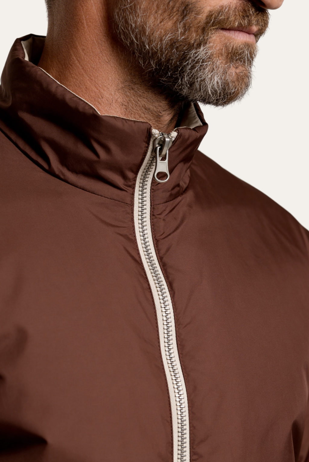 Brown Windbreaker – Reversible Lightweight Long Sleeve Windbreaker