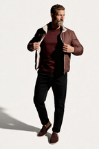Brown Windbreaker – Reversible Lightweight Long Sleeve Windbreaker