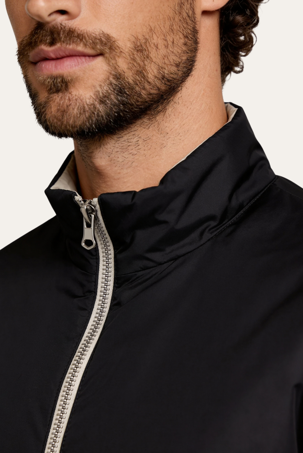 Black Windbreaker – Reversible Lightweight Long Sleeve Windbreaker