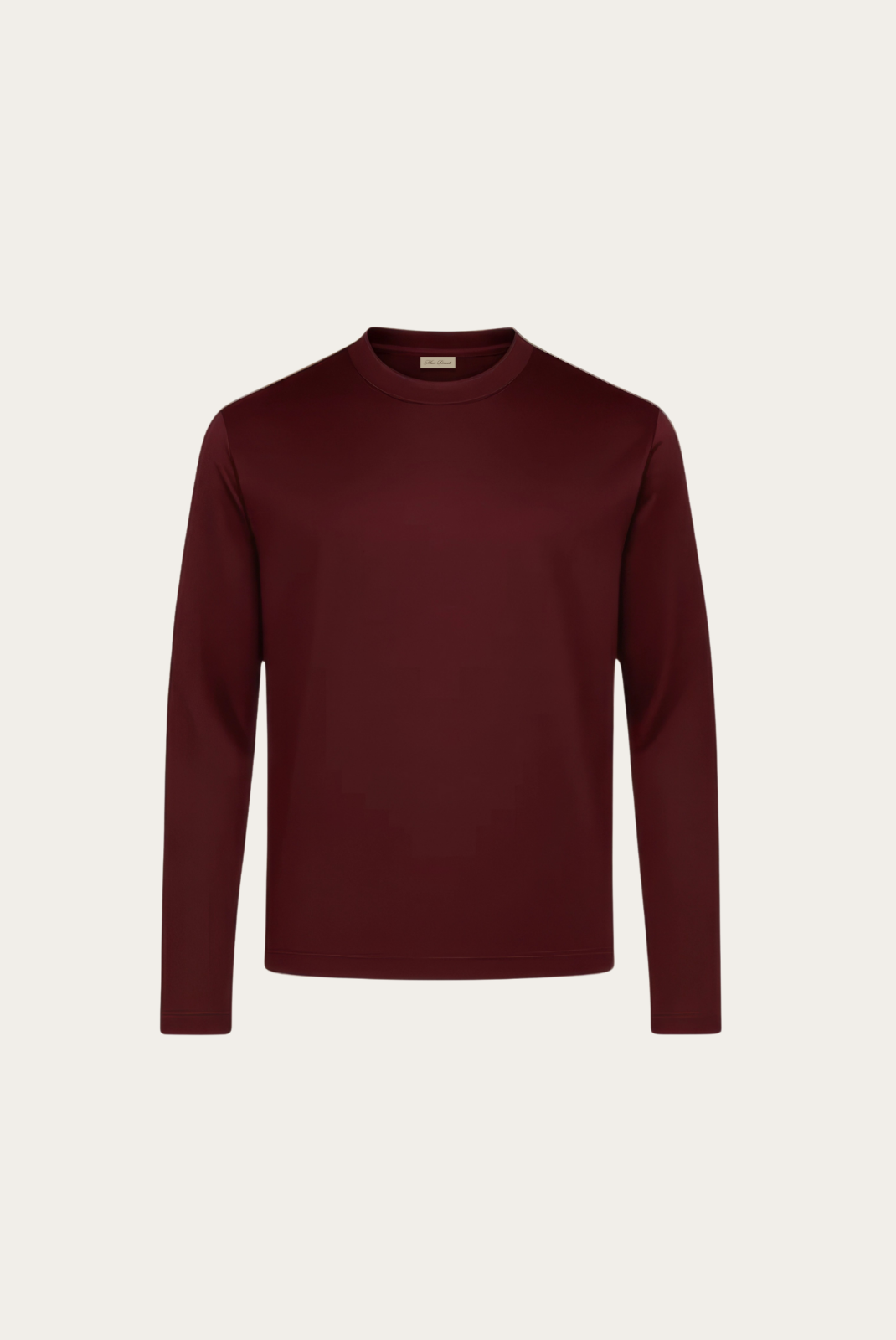 Burgundy Long Sleeve – Premium Mercerized Cotton Long Sleeve T-Shirt