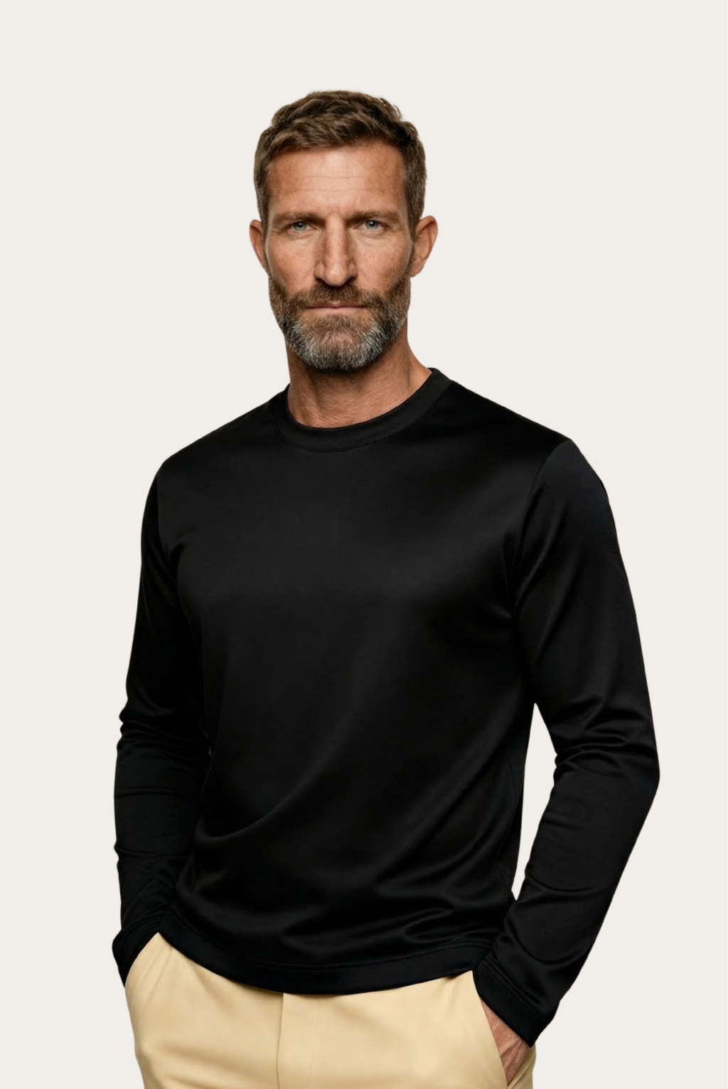 Black Long Sleeve – Premium Mercerized Cotton Long Sleeve T-Shirt
