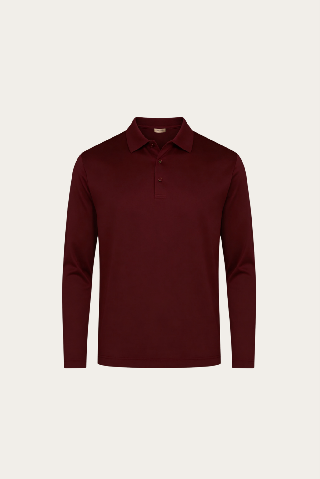 Burgundy Long Sleeve Polo – Premium Mercerized Cotton Long Sleeve Polo Shirt