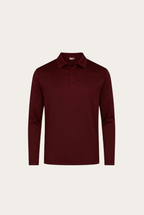 Burgundy Long Sleeve Polo – Premium Mercerized Cotton Long Sleeve Polo Shirt