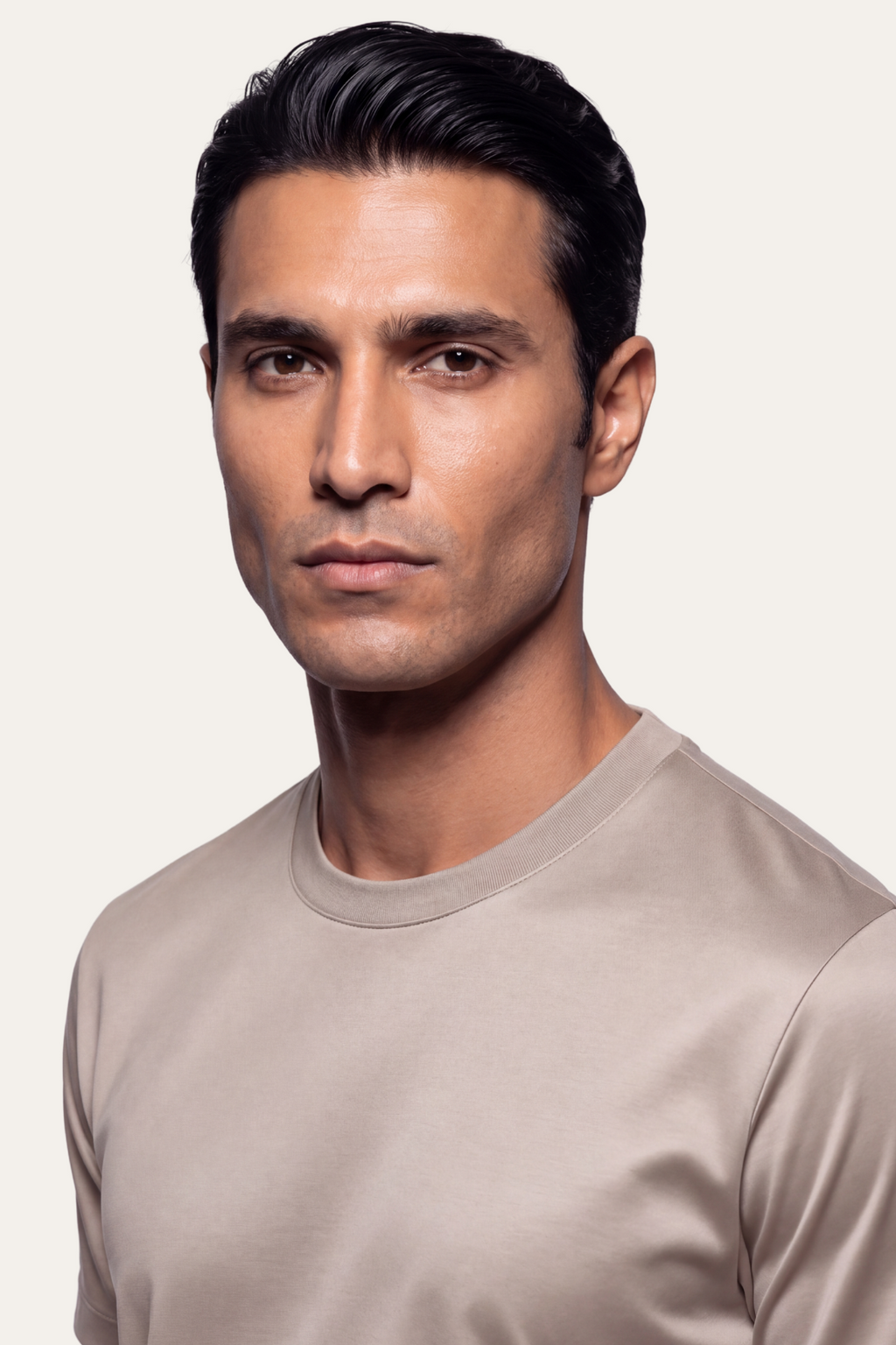 Greige Imperial Tee – Premium Mercerized Cotton T-Shirt