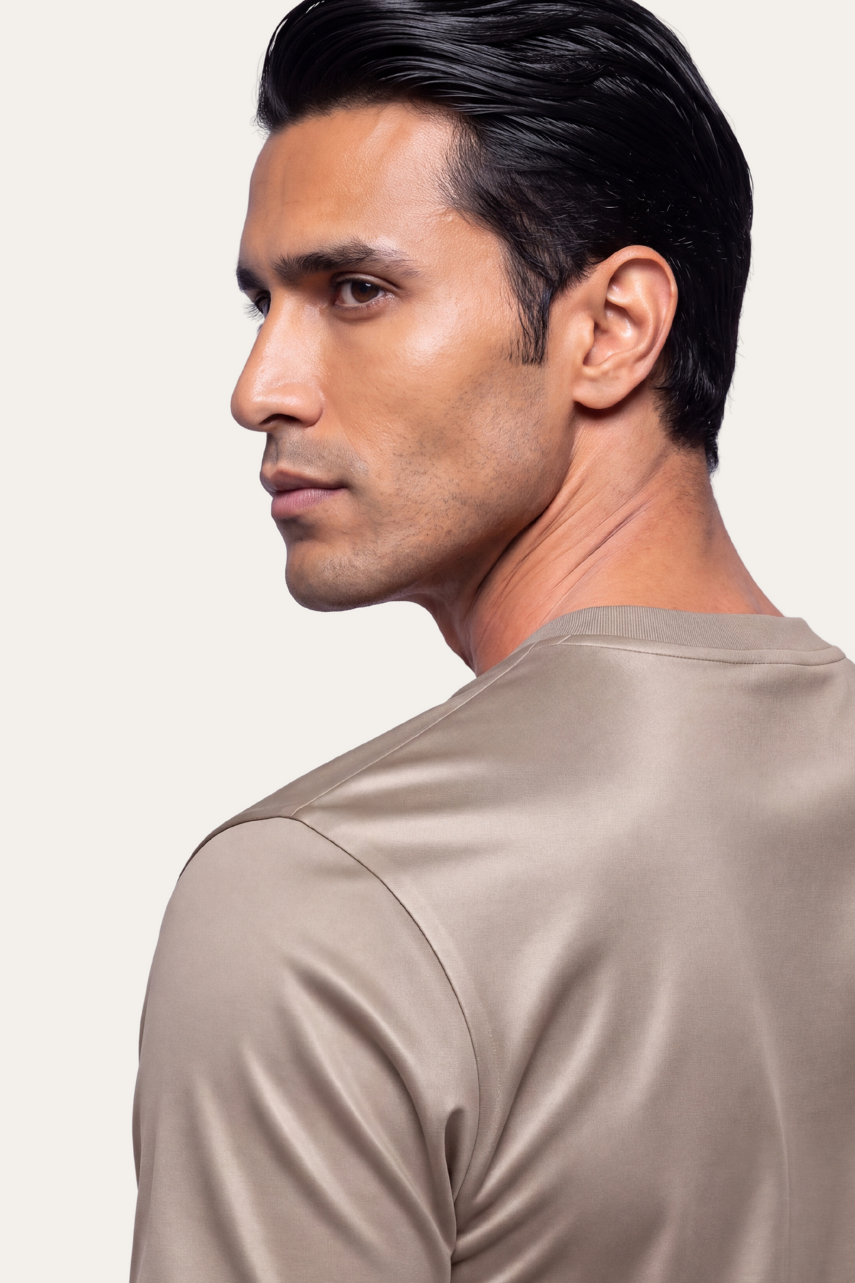 Greige Imperial Tee – Premium Mercerized Cotton T-Shirt