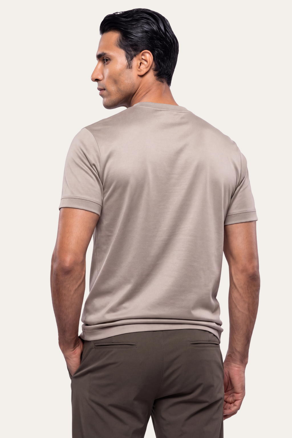 Greige Imperial Tee – Premium Mercerized Cotton T-Shirt