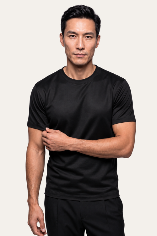 Black Imperial Tee – Premium Mercerized Cotton T-Shirt
