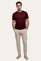 Burgundy Imperial Tee – Premium Mercerized Cotton T-Shirt