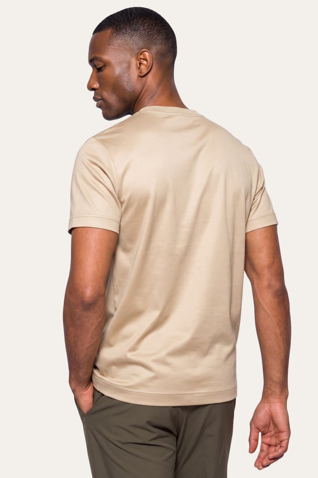 Desert Sand Imperial Tee – Premium Mercerized Cotton T-Shirt