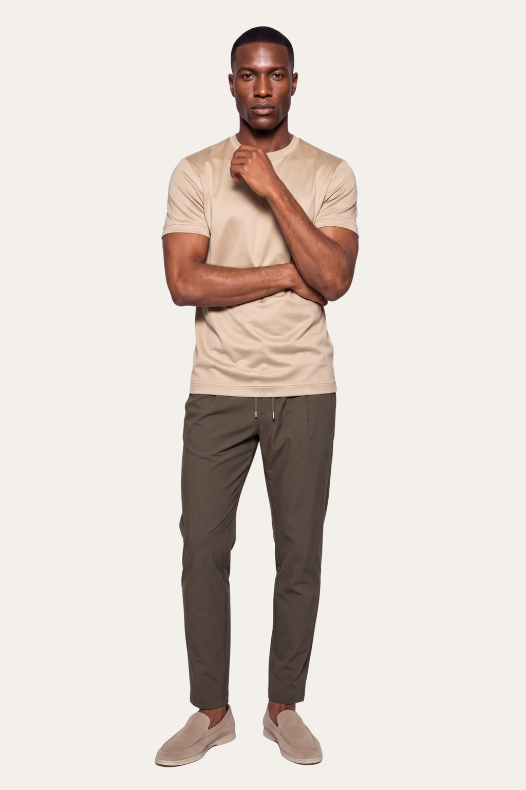 Desert Sand Imperial Tee – Premium Mercerized Cotton T-Shirt