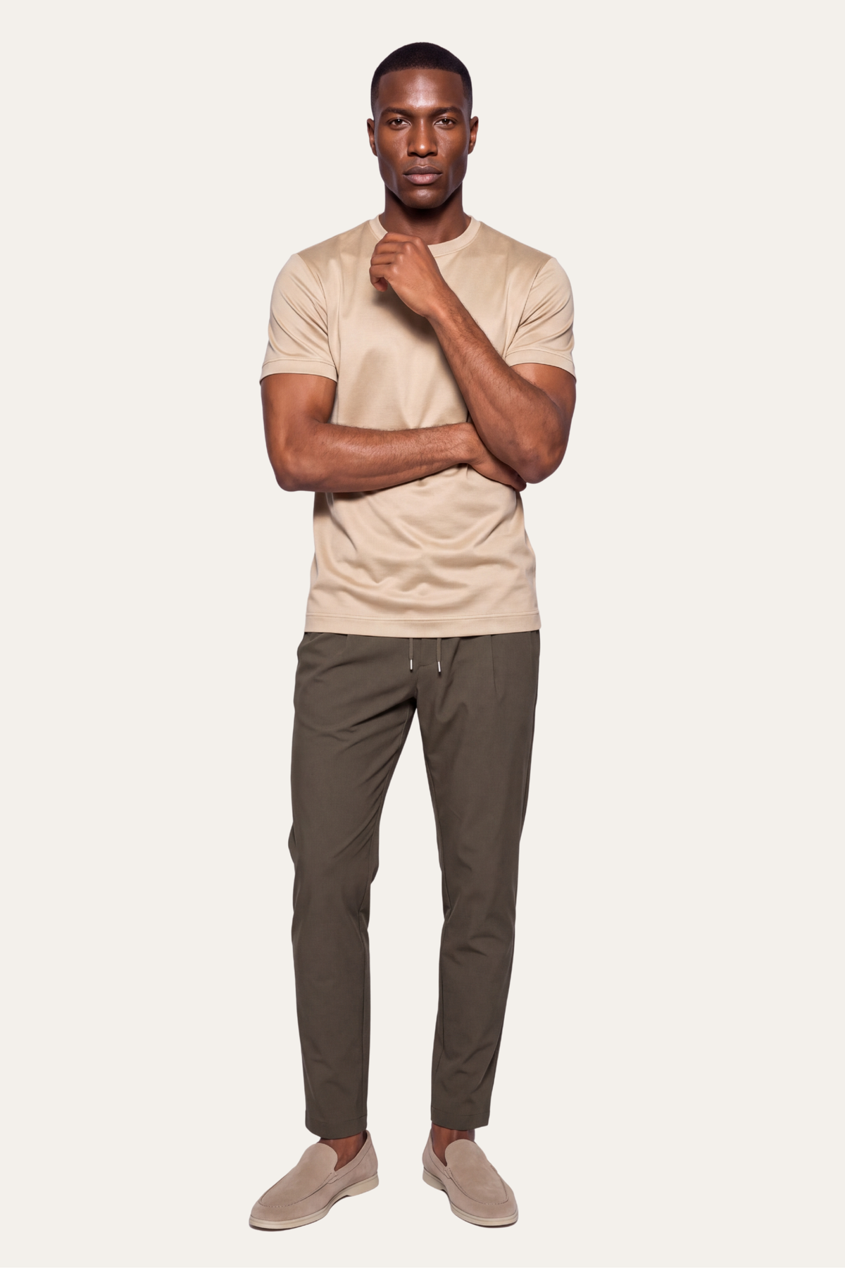 Desert Sand Imperial Tee – Premium Mercerized Cotton T-Shirt