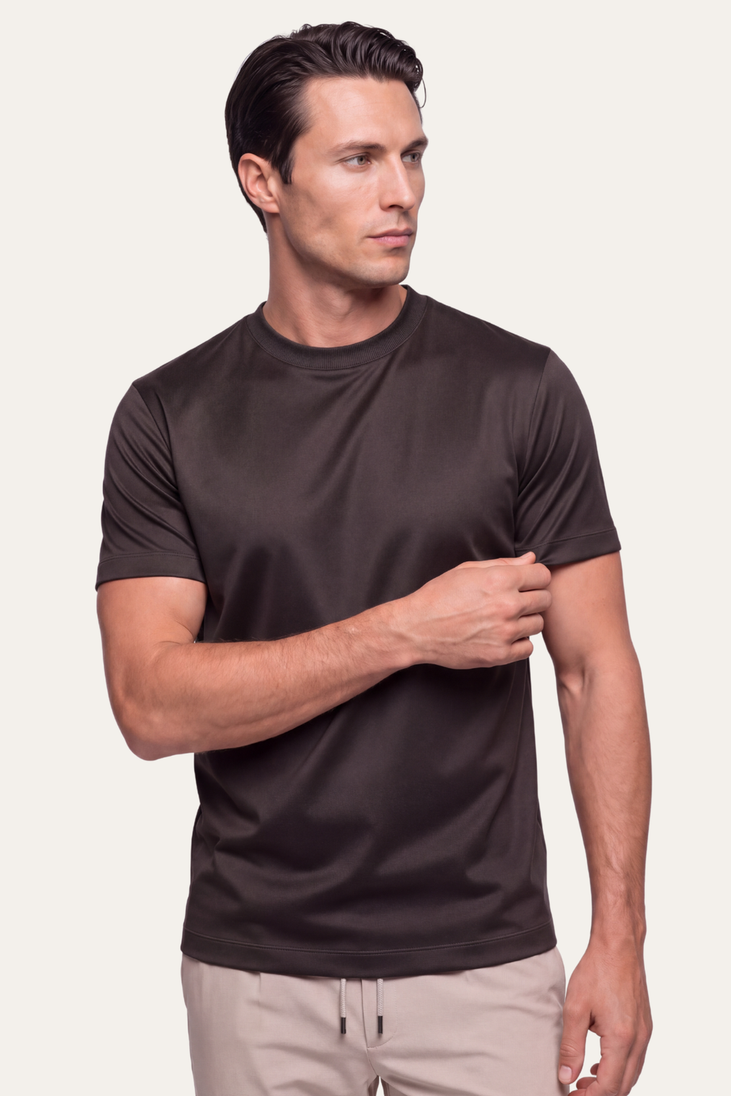 Grey Imperial Tee – Premium Mercerized Cotton T-Shirt