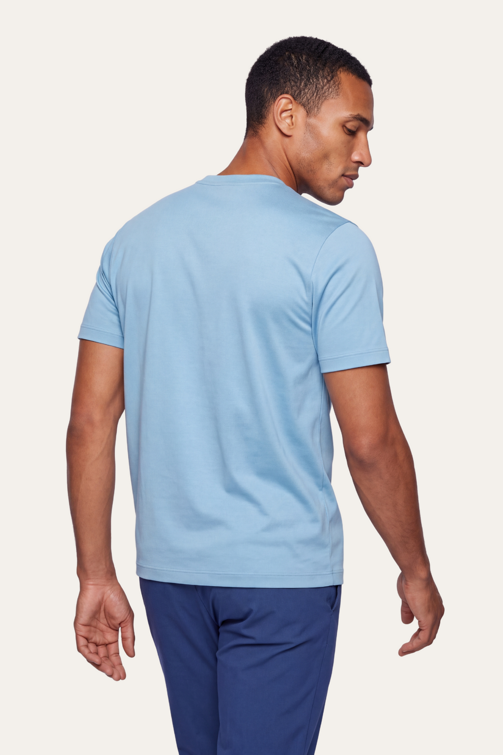 Ocean Blue Imperial Tee – Premium Mercerized Cotton T-Shirt