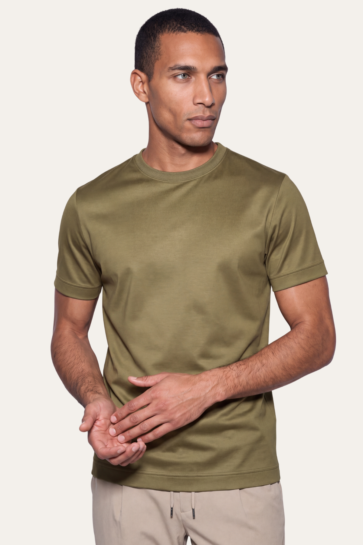 Olive Imperial Tee – Premium Mercerized Cotton T-Shirt