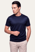 Navy Imperial Tee – Premium Mercerized Cotton T-Shirt