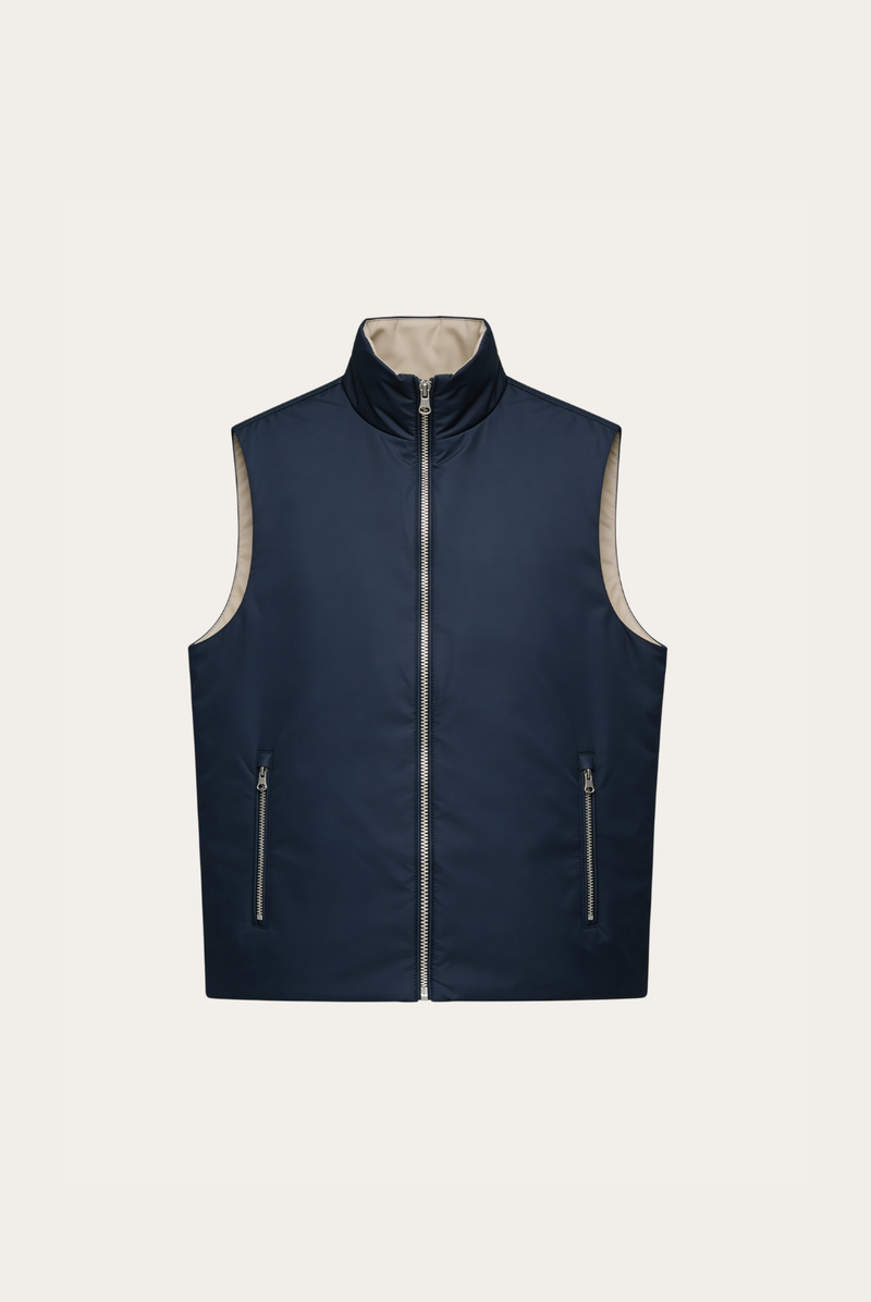 Navy Engineered Gilet – Reversible Lightweight Tech Gilet