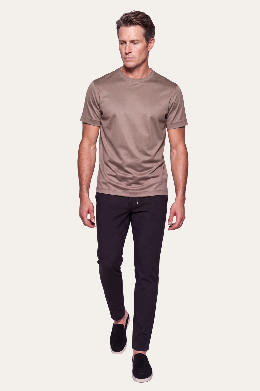 Taupe Imperial Tee – Premium Mercerized Cotton T-Shirt