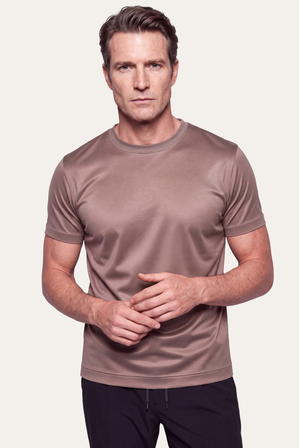 Taupe Imperial Tee – Premium Mercerized Cotton T-Shirt