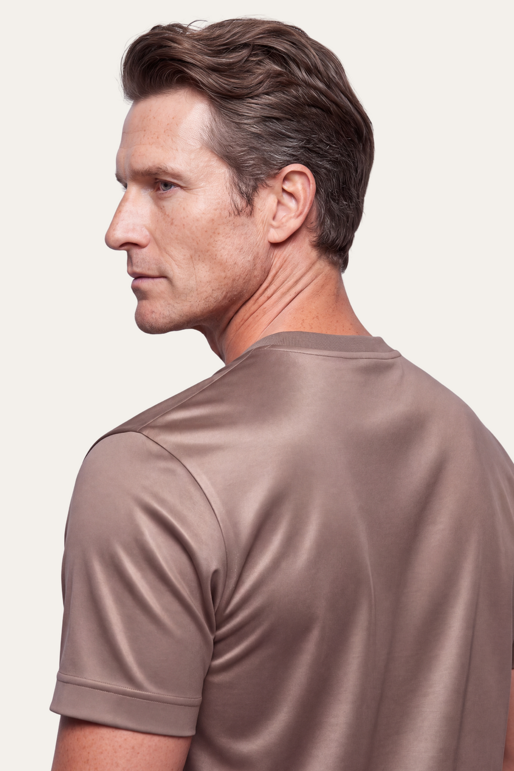 Taupe Imperial Tee – Premium Mercerized Cotton T-Shirt