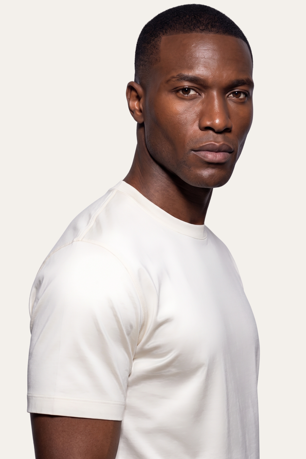 White Imperial Tee – Premium Mercerized Cotton T-Shirt